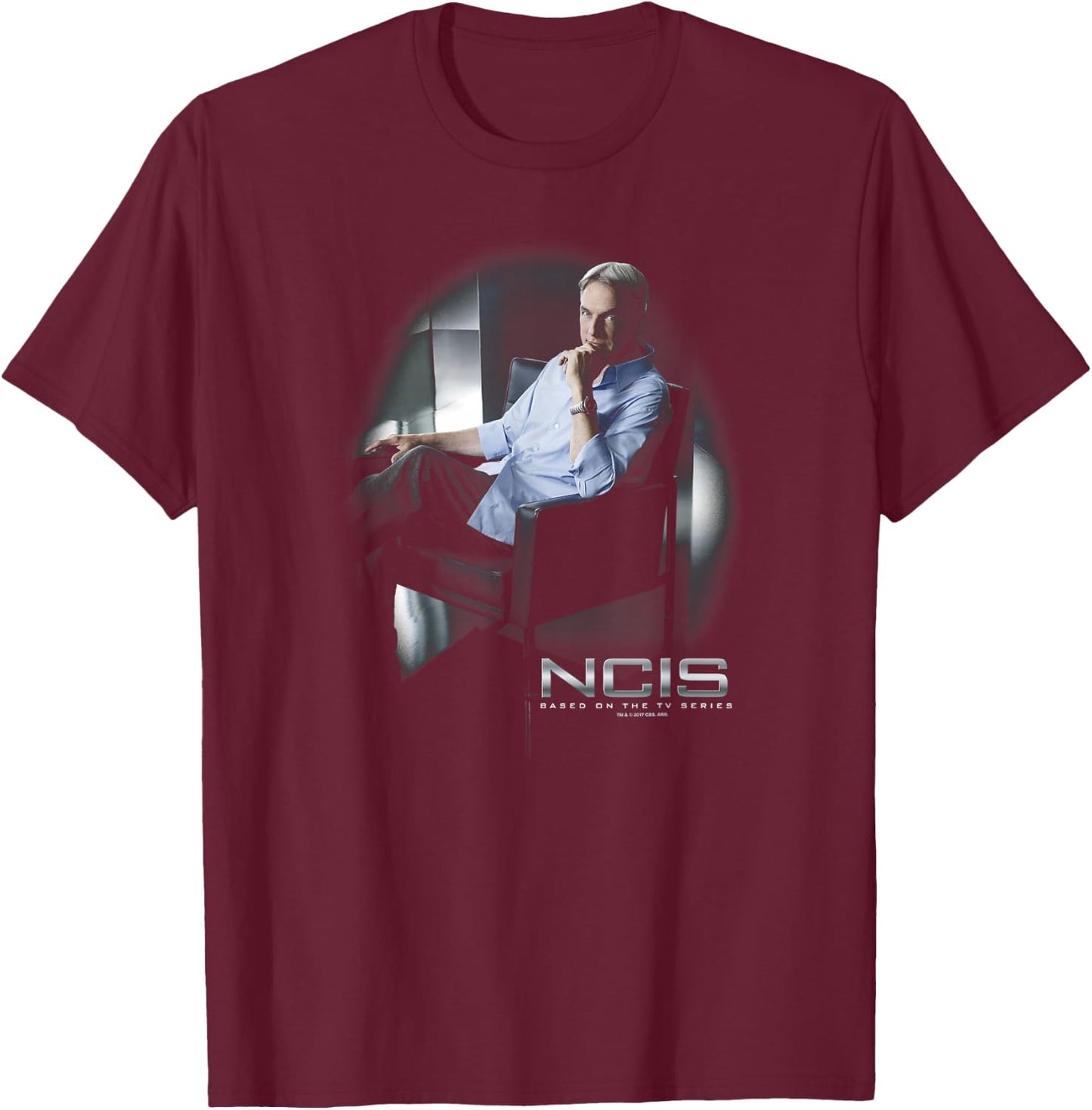NCIS Gibbs Ponders - -Kids, Black, Small T-Shirt - T-Shirt | Maroon