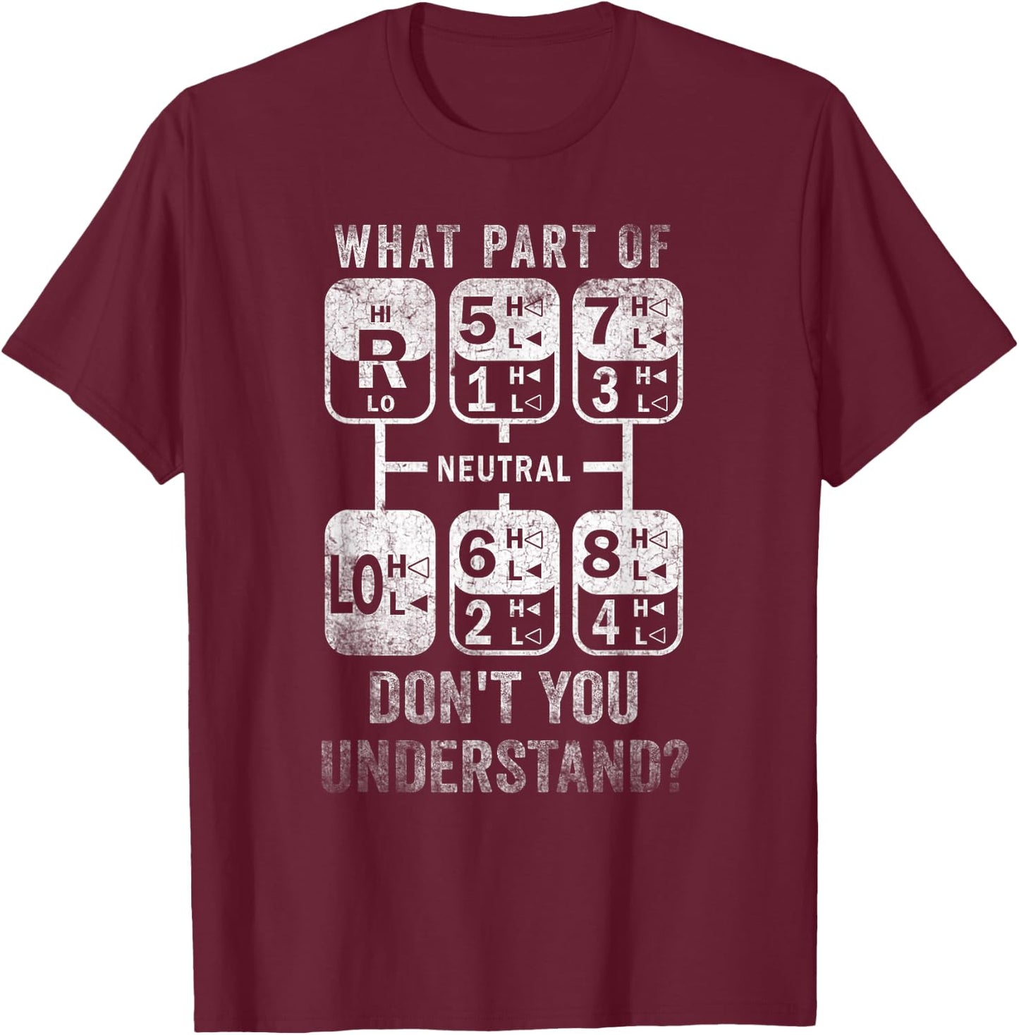 What Part Don't You Understand? Truck Gear Trucker Driver T-Shirt - T-Shirt | Maroon