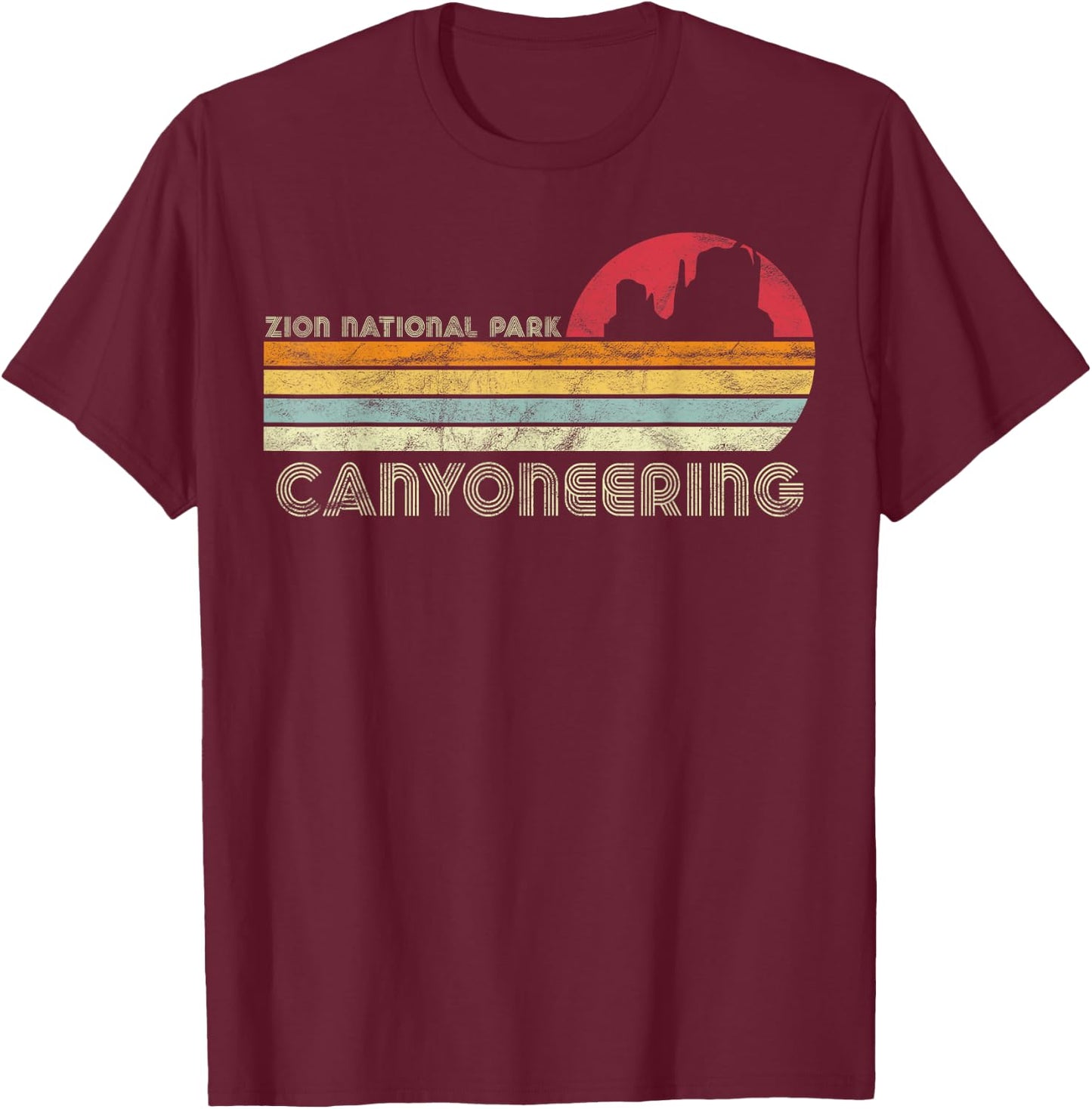 Canyoneer Zion National Canyoneering Adventures Canyoning T-Shirt - T-Shirt | Maroon