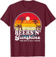 Vintage Retro The Only BS I Need Is Beers And Sunshine Beach Men Women T-Shirt - T-Shirt | Maroon