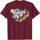 Retro Cute Gigi for Grandma Best Gigi Ever Mother's Day Small T-Shirt - T-Shirt | Maroon