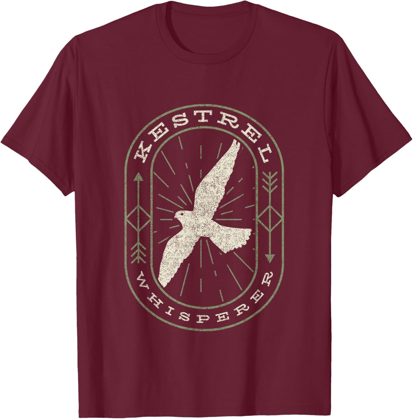 Kestrel Whisperer - Funny Birding T-Shirt - T-Shirt | Maroon