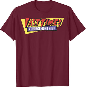 Fast Times At Ridgemont High Original Logo Graphic T-Shirt - T-Shirt | Maroon