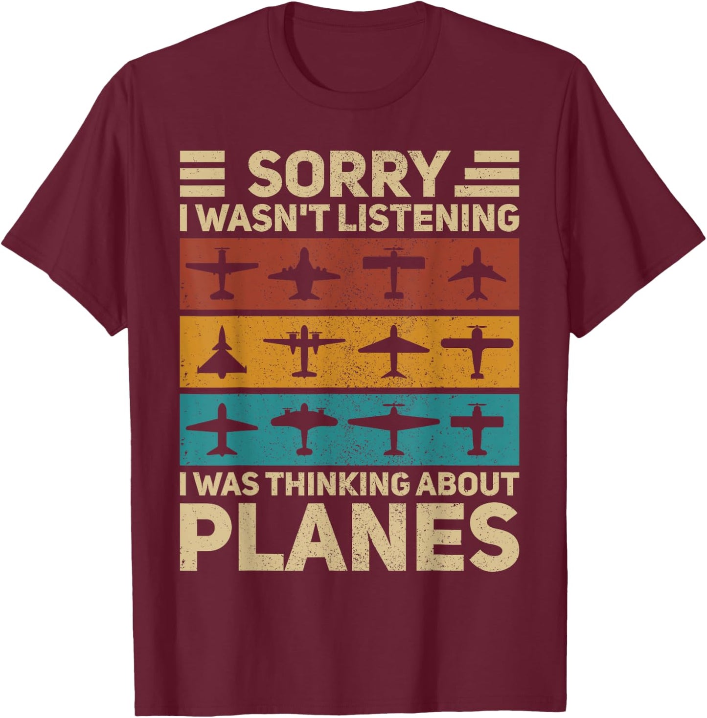 Plane Vintage Airplanes Retro Aviation Airplane Funny Pilot T-Shirt - T-Shirt | Maroon