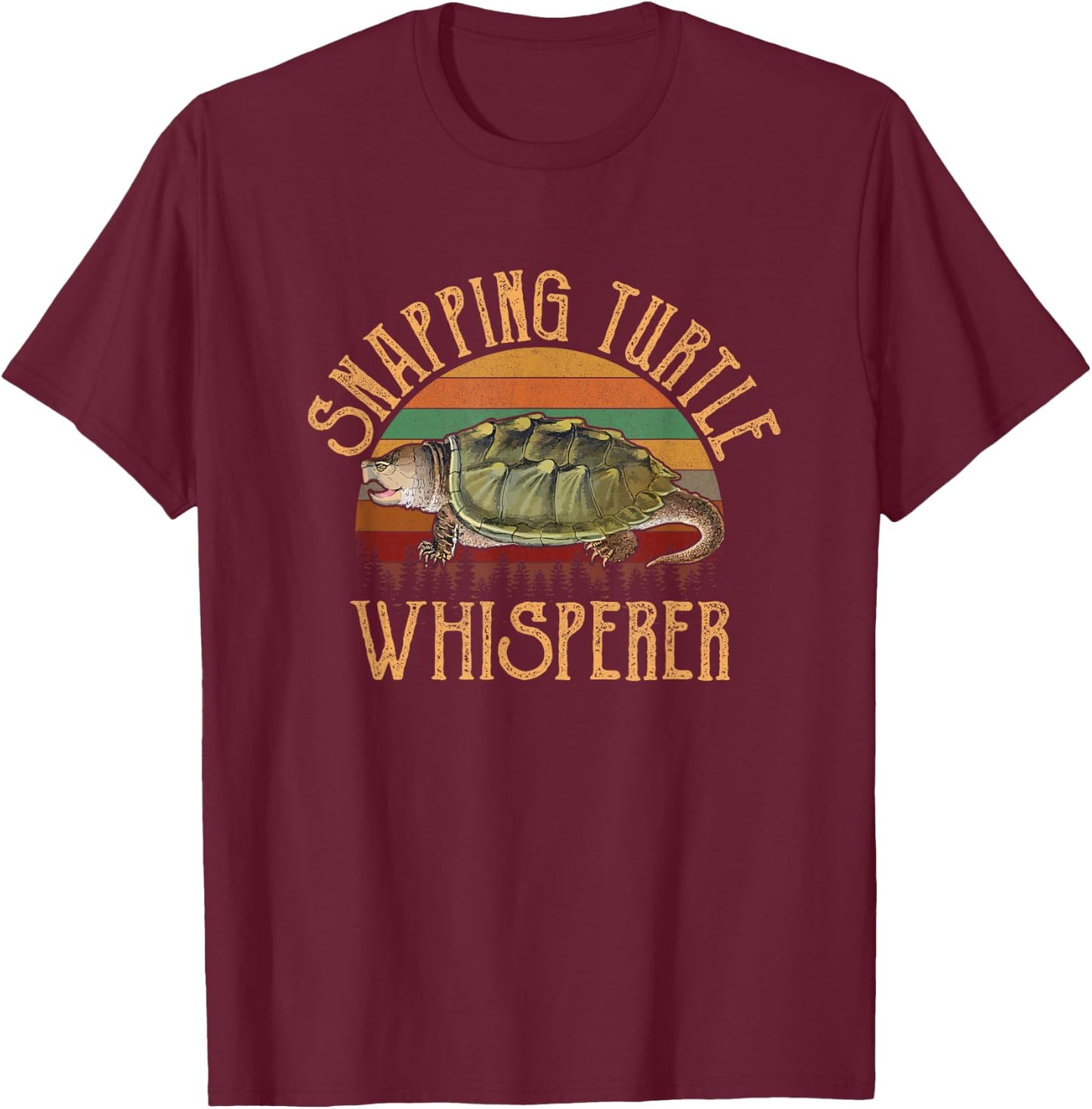 Snapping Turtle Whisperer, Snapping Turtle T-Shirt - T-Shirt | Maroon