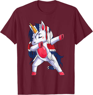 Great Britain Unicorn Great Britain British T-Shirt - T-Shirt | Maroon