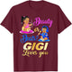 Cute Beauty Or Beat Gigi Loves You - Gender Reveal Party T-Shirt - T-Shirt | Maroon