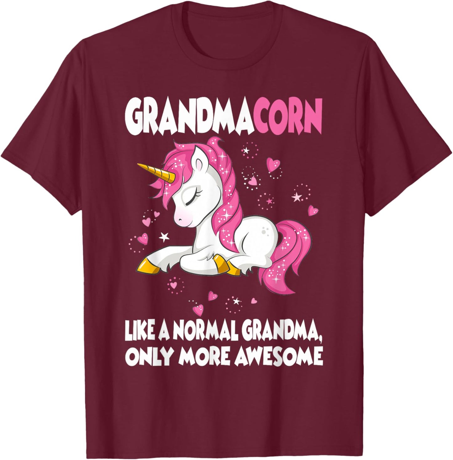 Grandmacorn Cute Unicorn Lover Mother Day Grandma T-Shirt - T-Shirt | Maroon