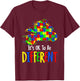 Autism Awareness It's Ok To Be Different Colorful Motorcycle T-Shirt - T-Shirt | Maroon