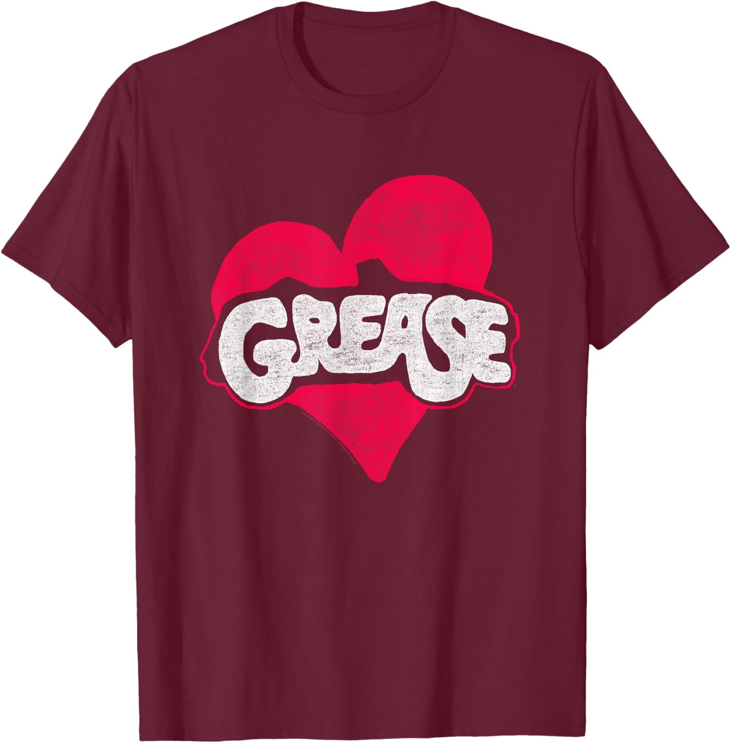 Grease Heart T-Shirt - T-Shirt | Maroon