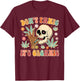 Don't Panic It's Organic Weed Cannabis Skull Marijuana 420 T-Shirt - T-Shirt | Maroon