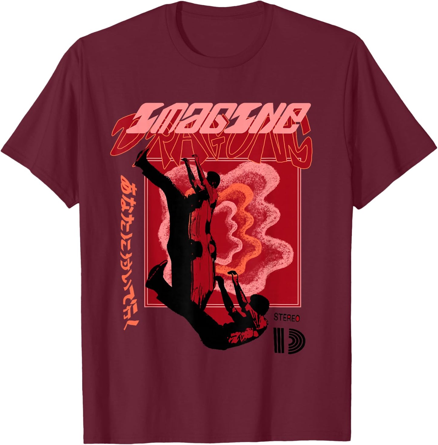 Official Imagine Dragons Exclusive Falling Man T-Shirt - T-Shirt | Maroon