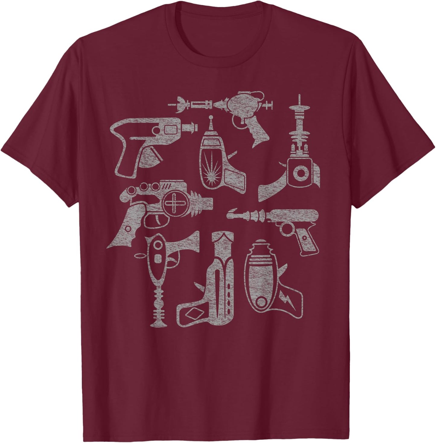 Vintage Space Ray-Gun Collection - Retro T-Shirt - T-Shirt | Maroon
