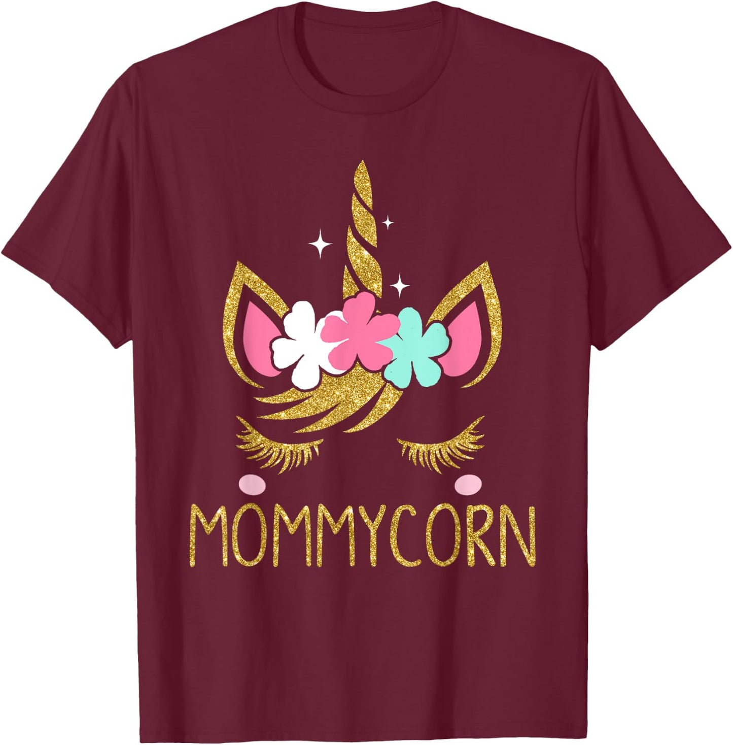 Mommycorn Unicorn Mommy Mother's Day Gift T-Shirt - T-Shirt | Maroon