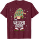 Funny Matching Family Costumes The Welder Gnome Christmas T-Shirt - T-Shirt | Maroon