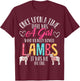 There Was A Girl Who Really Loved Lambs Sheep Lover Gifts T-Shirt - T-Shirt | Maroon