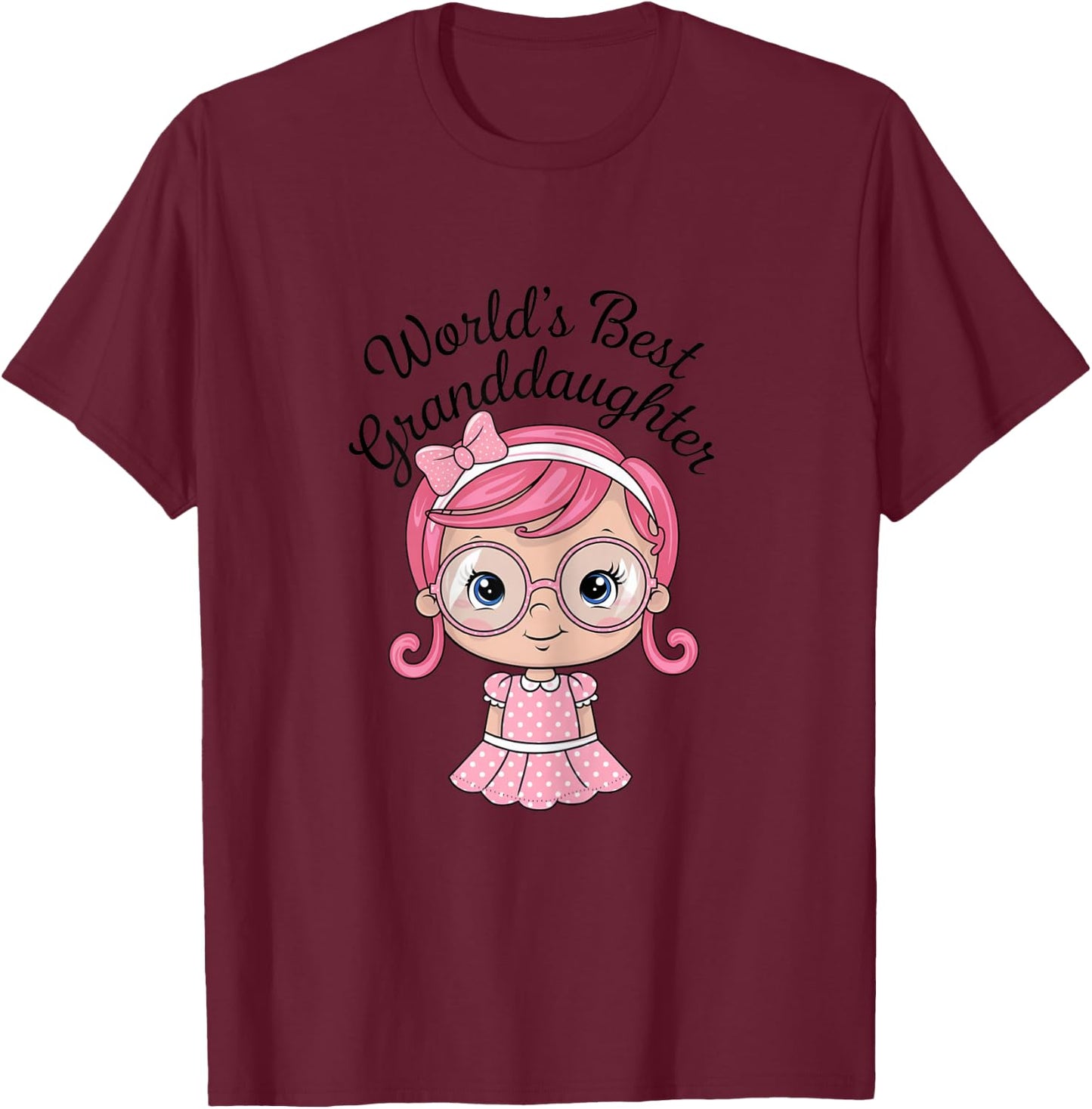 from Grandma Gifts World's Best Granddaughter T-Shirt - T-Shirt | Maroon