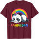 Panda Unicorn Pandicorn Girls Kids Rainbow Gifts Pandacorn T-Shirt - T-Shirt | Maroon