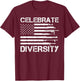 Proud Veteran Gun Owner Bullets American Flag HBL Celebrate Diversity Bullet Gun Rights Gun Lover Soldier T-Shirt - T-Shirt | Maroon