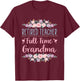 Retired Teacher Full Time Grandma Teaching Retirement T-Shirt - T-Shirt | Maroon
