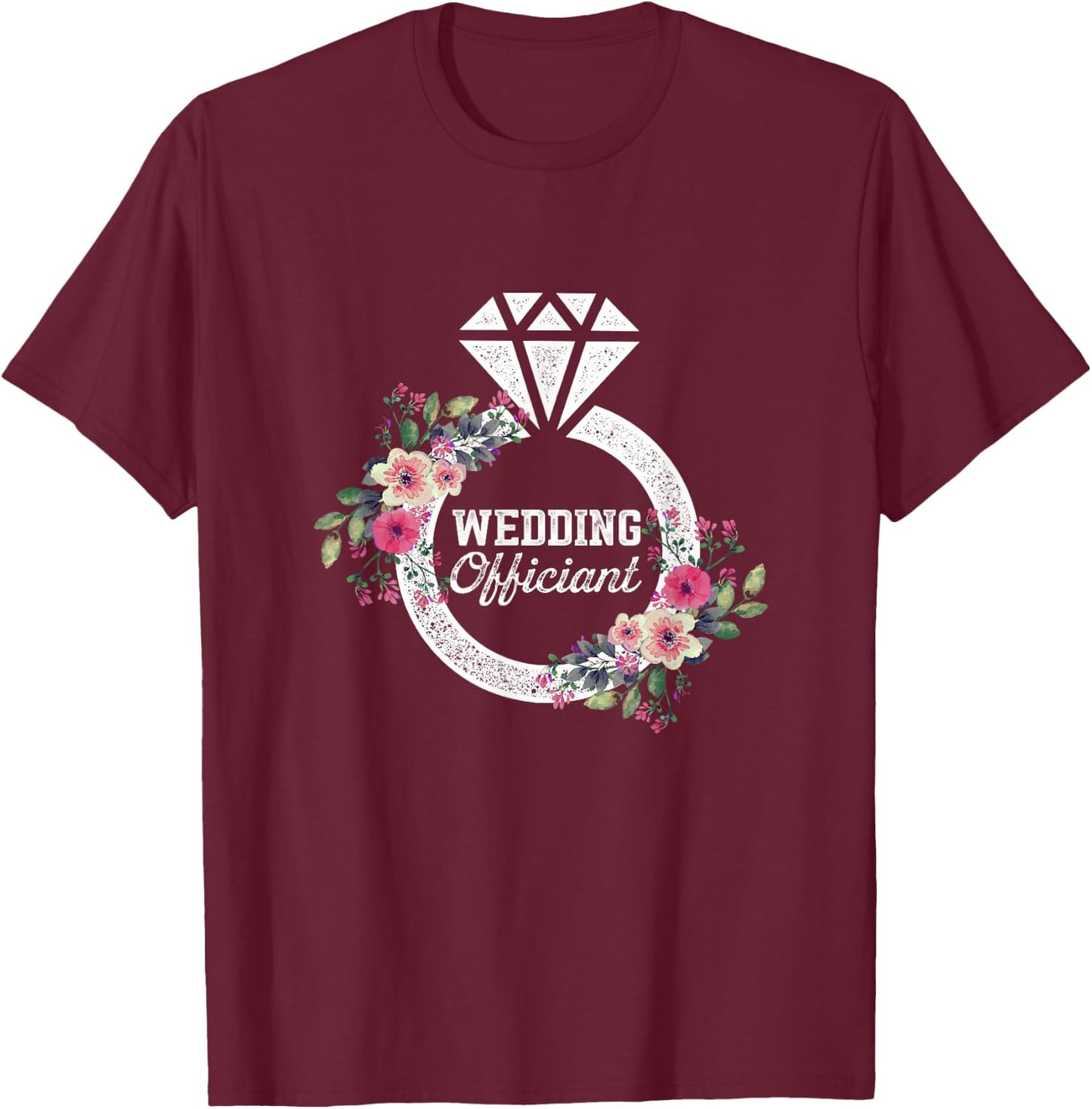 Wedding Officiant Art USA Internet Ordained Minister Gift T-Shirt - T-Shirt | Maroon