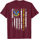 USS Carl Vinson CVN-70 Veteran American Flag Gift T-Shirt - T-Shirt | Maroon