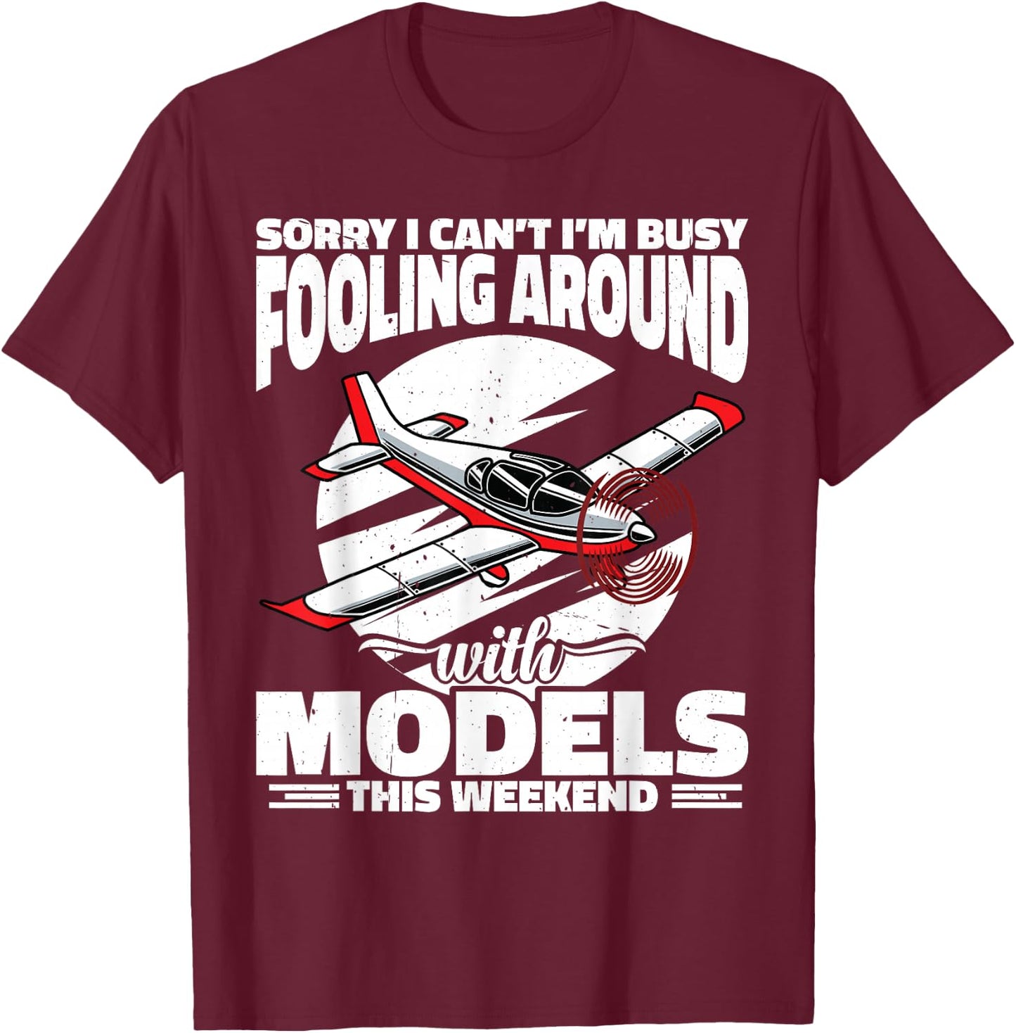 RC Plane Pilot RC Aircraft Radio Controlled Model Airplane T-Shirt - T-Shirt | Maroon
