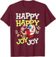 Ren and Stimpy Happy Happy Joy Joy Dance T-Shirt - T-Shirt | Maroon