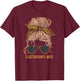 Electrician Wife Girlfiend Sunglasses T-Shirt - T-Shirt | Maroon