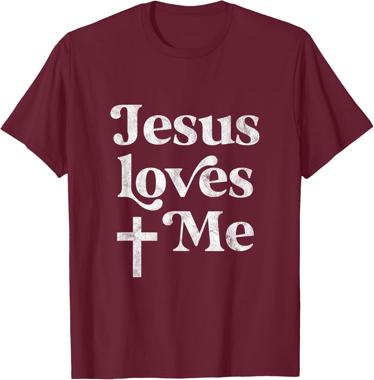 Jesus loves me T-Shirt - T-Shirt | Maroon