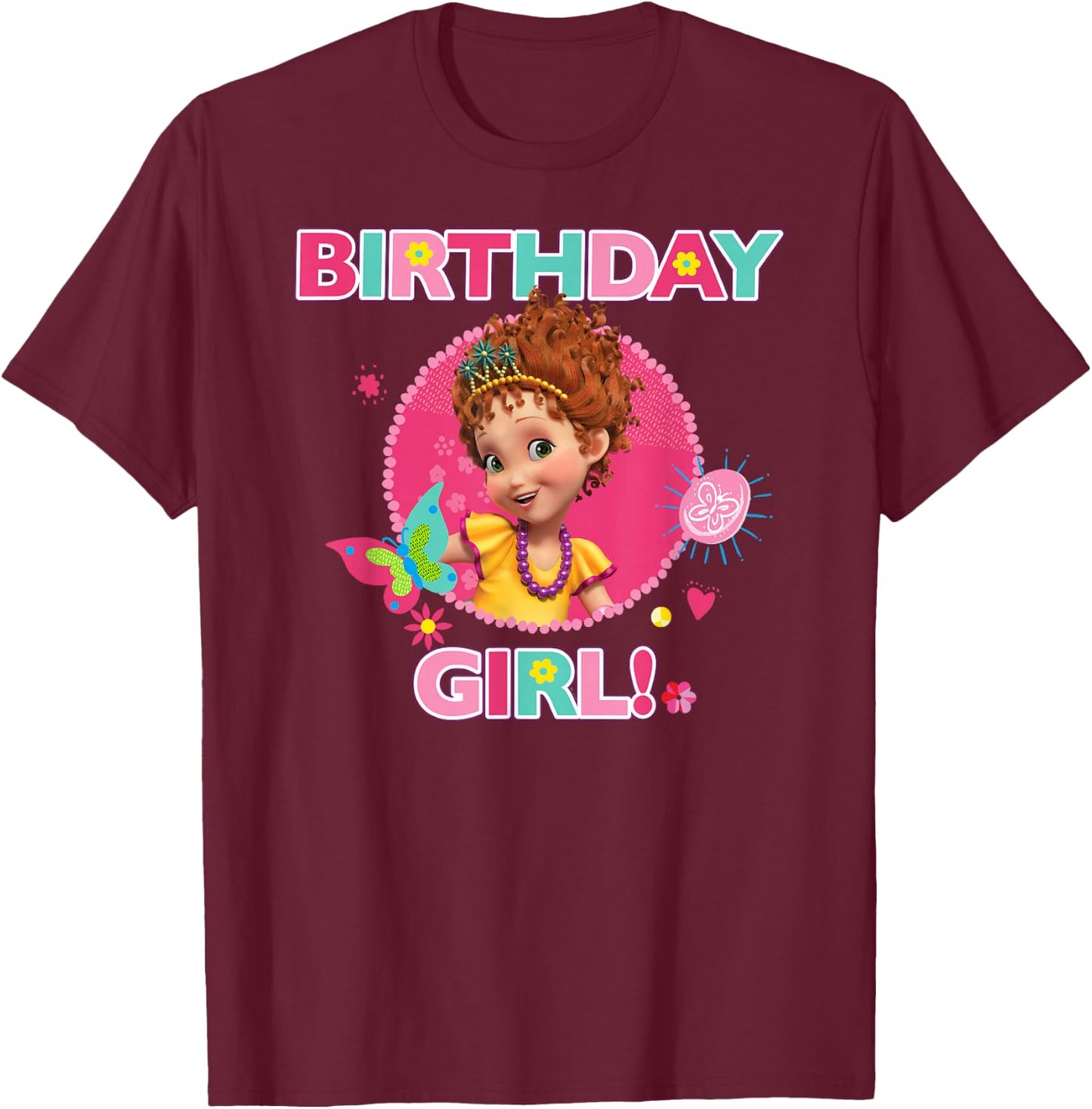 Disney - Junior Fancy Nancy Birthday Girl T-Shirt - T-Shirt | Maroon
