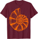 Ammonite Fossils Geologist Paleontologist Study Paleontology T-Shirt - T-Shirt | Maroon