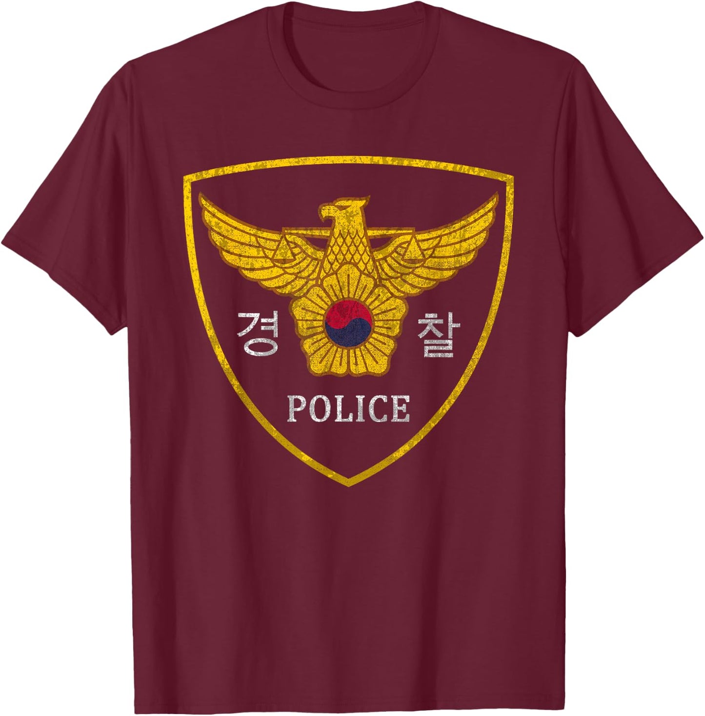 Korean National Police Seoul Police SWAT T-Shirt - T-Shirt | Maroon