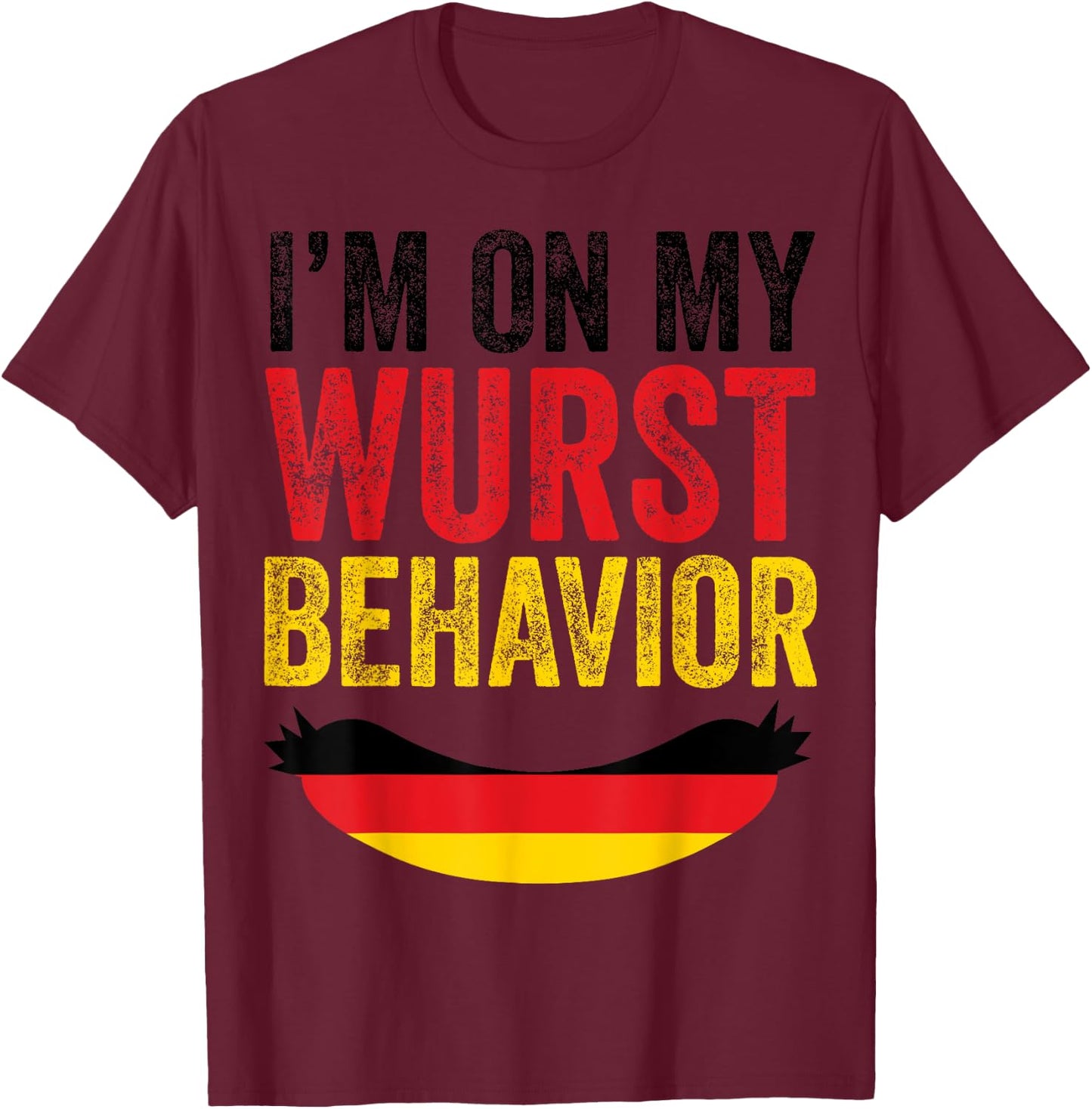 German Clothes American Oktoberfest Clothing Men Women Wurst T-Shirt - T-Shirt | Maroon