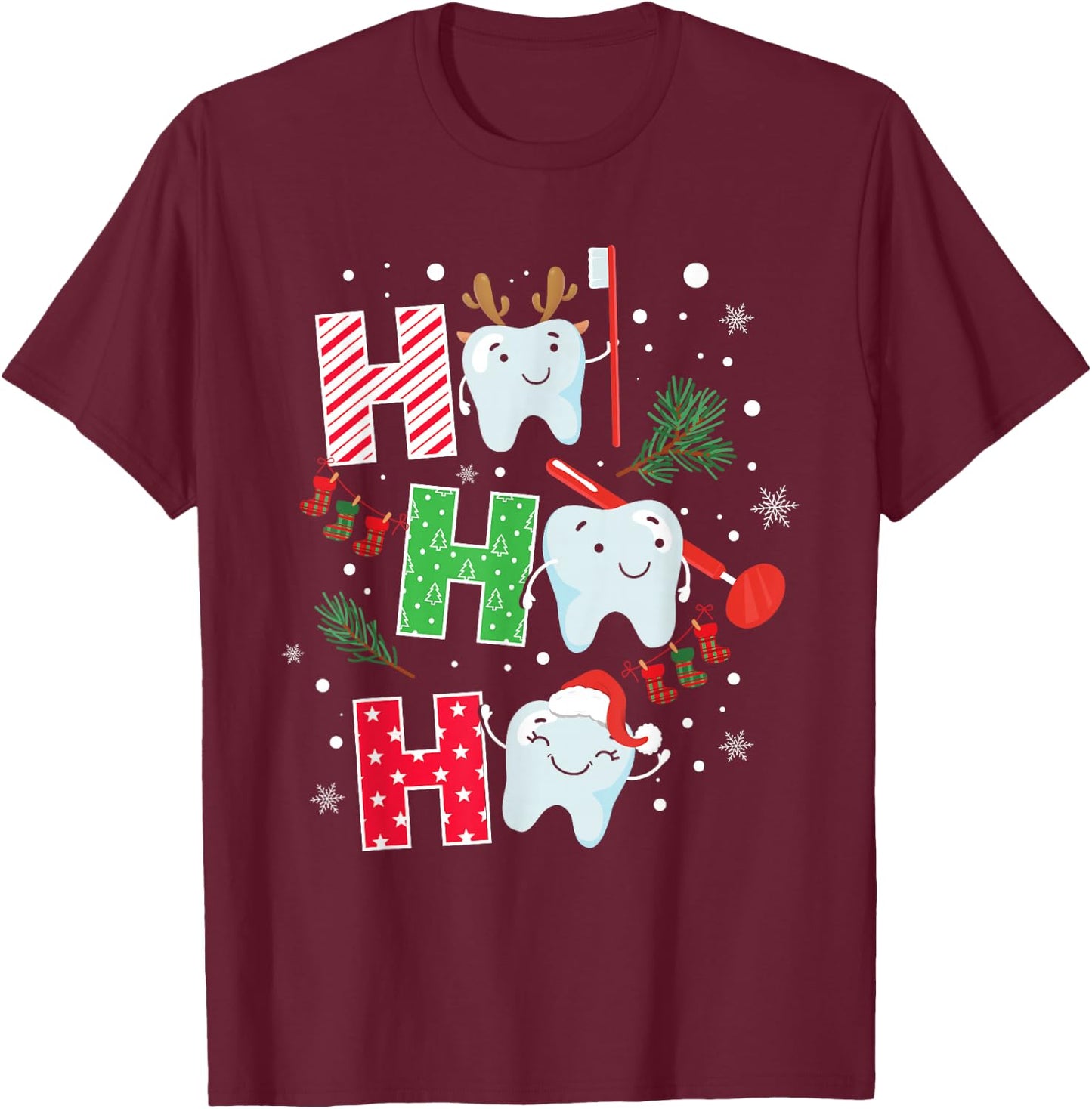 Dentist Christmas Future Dentist Dentistry Graduate Gift T-Shirt - T-Shirt | Maroon