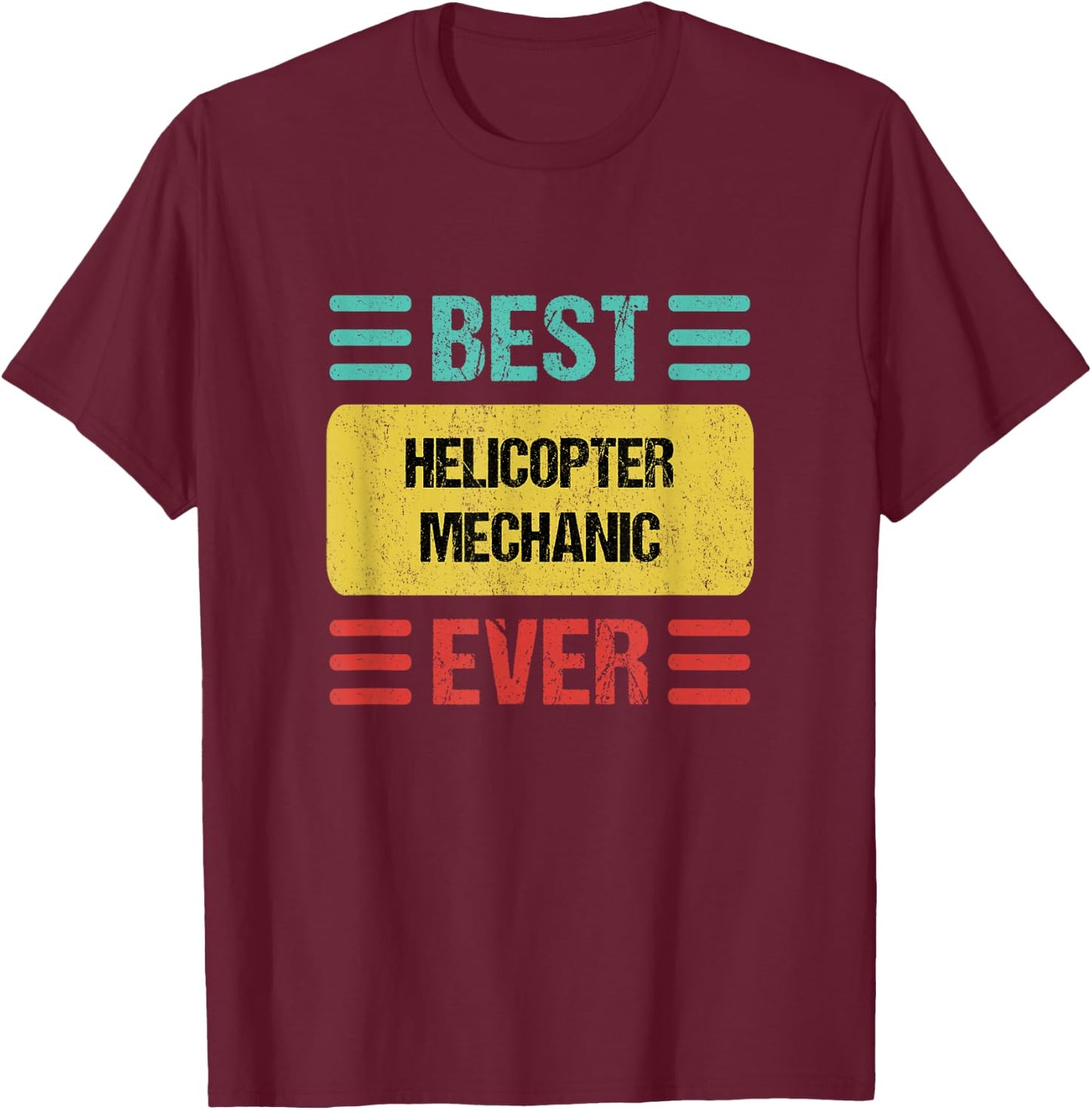 Helicopter Mechanic T-Shirt - T-Shirt | Maroon