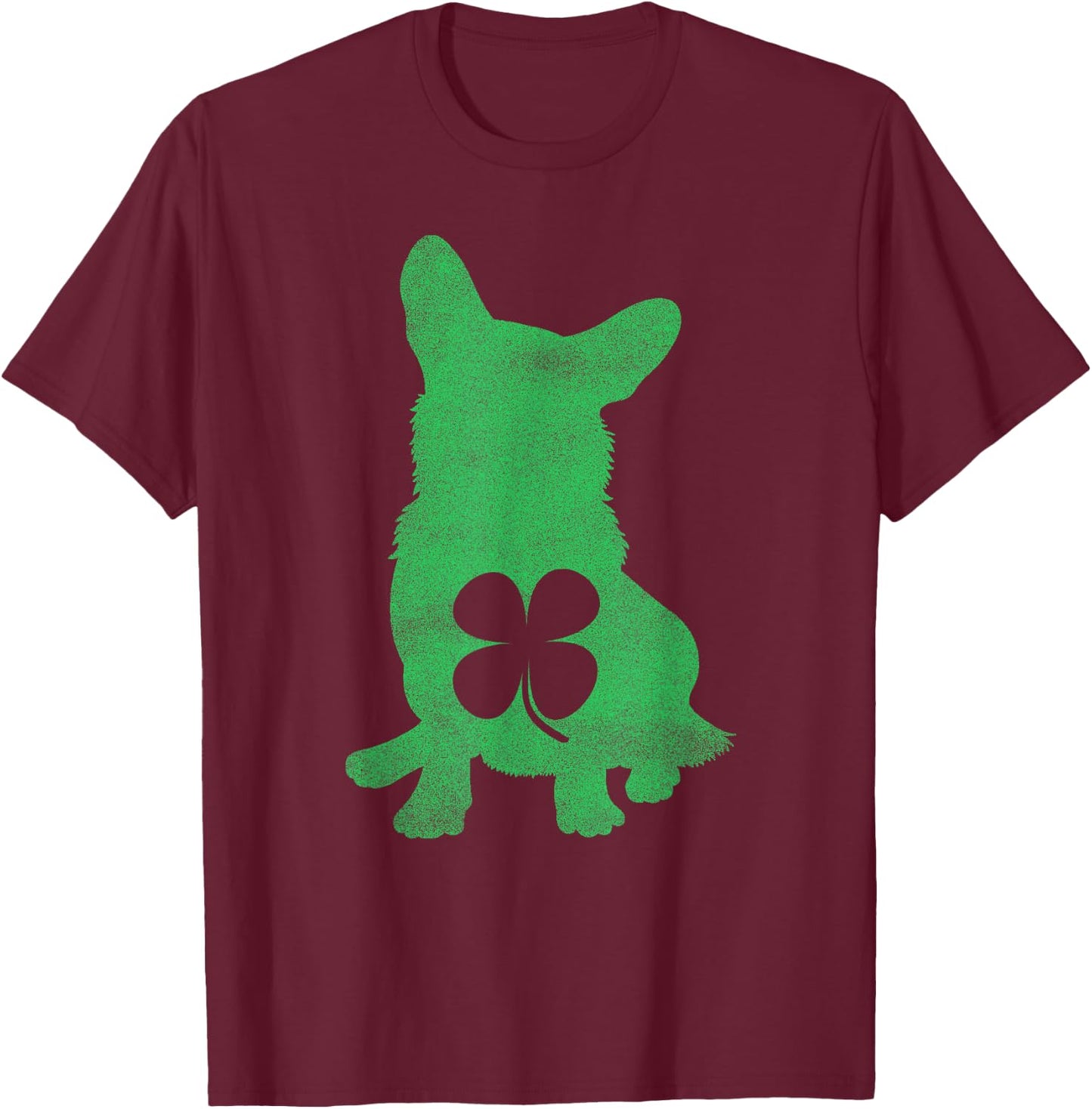 Corgi Dog Shamrock St. Patrick's Day Gift Saint Paddy's Women Kids T-Shirt - T-Shirt | Maroon