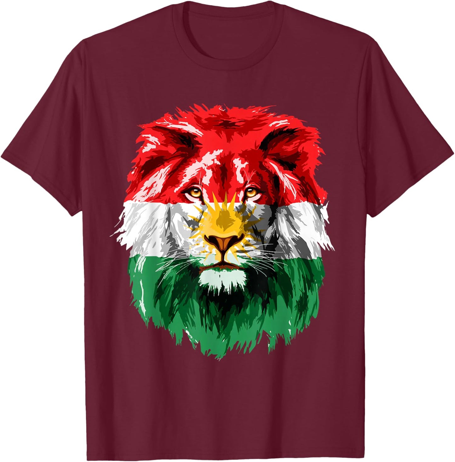Kurdistan Flag Kurdish Kurds Lion Kurd Flag T-Shirt - T-Shirt | Maroon