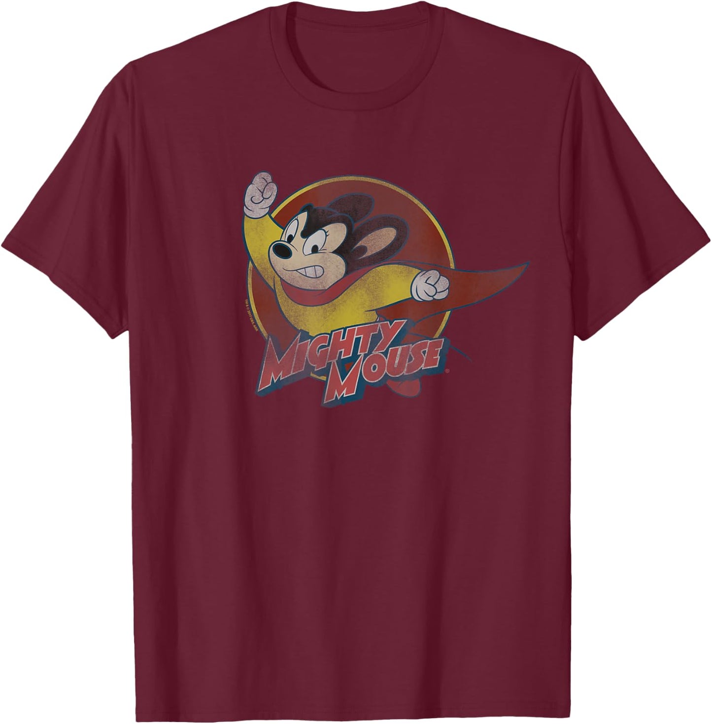 Mighty Mouse to The Rescue T-Shirt - T-Shirt | Maroon