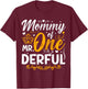 Mommy of Mr One Derful Party Matching Family 1st Birthday T-Shirt - T-Shirt | Maroon