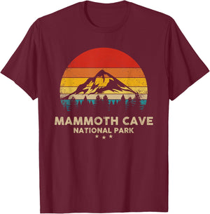 Mammoth Cave - National Park Retro Souvenir T-Shirt - T-Shirt | Maroon