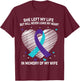 In Memory of Wife Suicide Awareness Prevention Men Husband T-Shirt - T-Shirt | Maroon