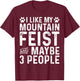 I Like My Mountain Feist Dog Owner Pet Funny Quote T-Shirt - T-Shirt | Maroon
