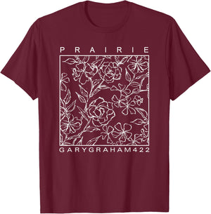 GaryGraham422 Prairie Flower Sketch T-Shirt - T-Shirt | Maroon