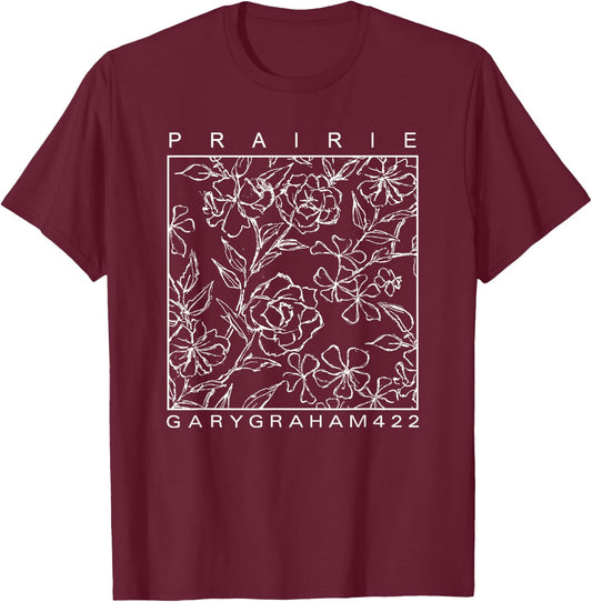 GaryGraham422 Prairie Flower Sketch T-Shirt - T-Shirt | Maroon