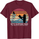 Kite Surfing Dad Vintage Sunset Beach Kite Surfing Lover Women T-Shirt - T-Shirt | Maroon