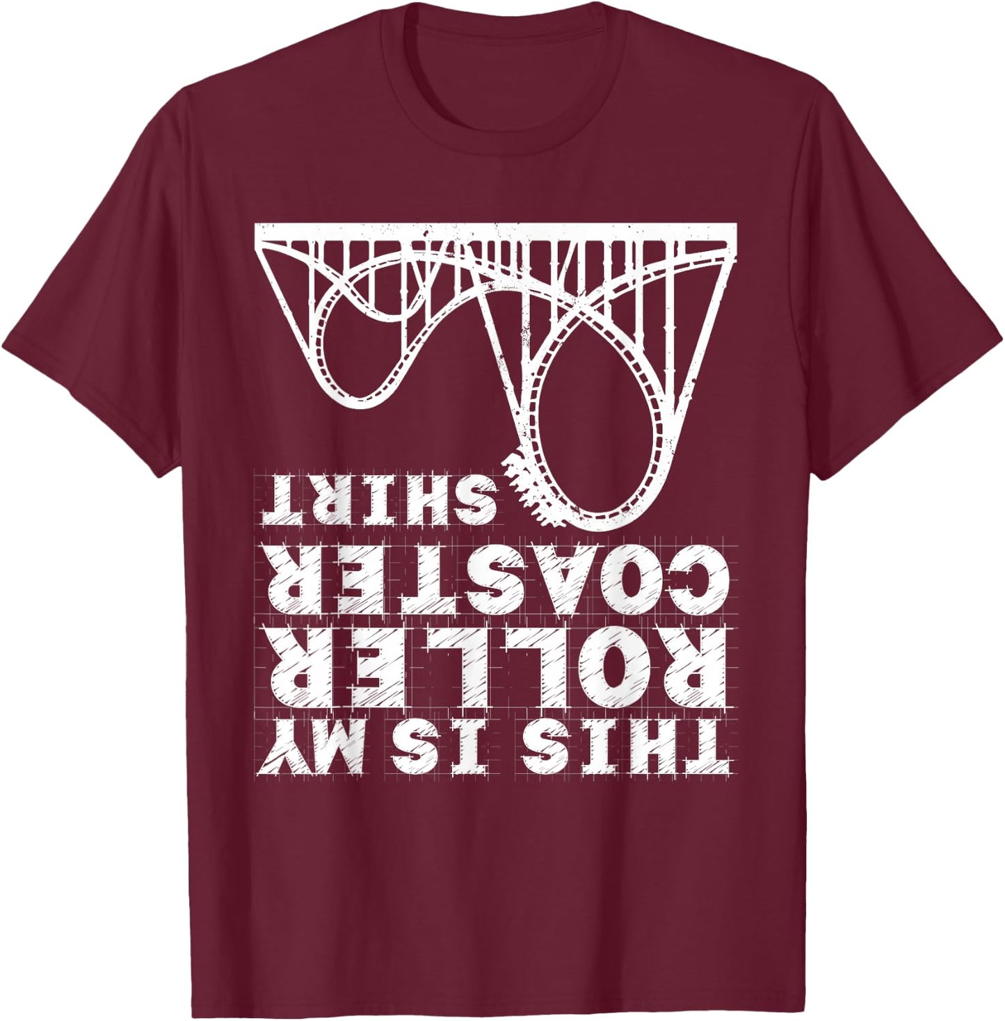 Roller Coaster Art Women Roller Coaster Enthusiast T-Shirt - T-Shirt | Maroon