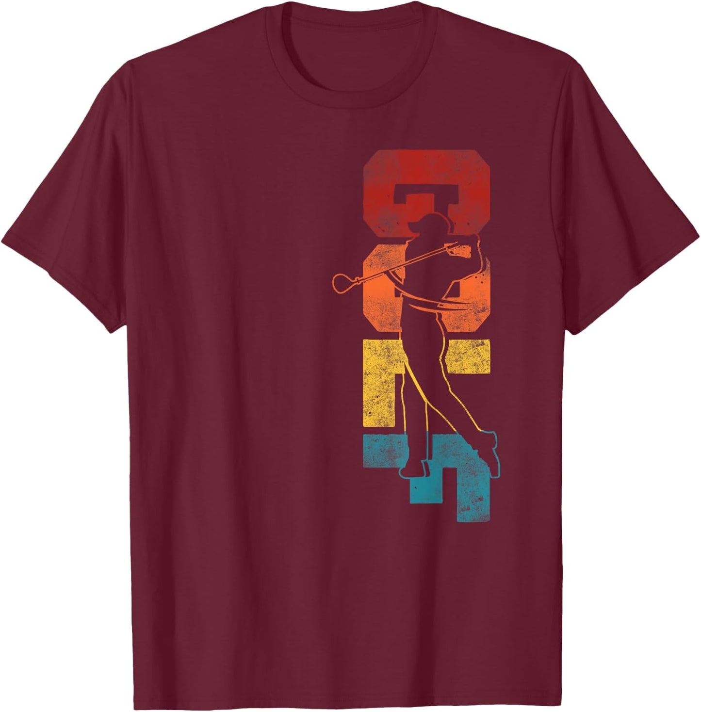Golf Vintage Retro Golf T-Shirt - T-Shirt | Maroon
