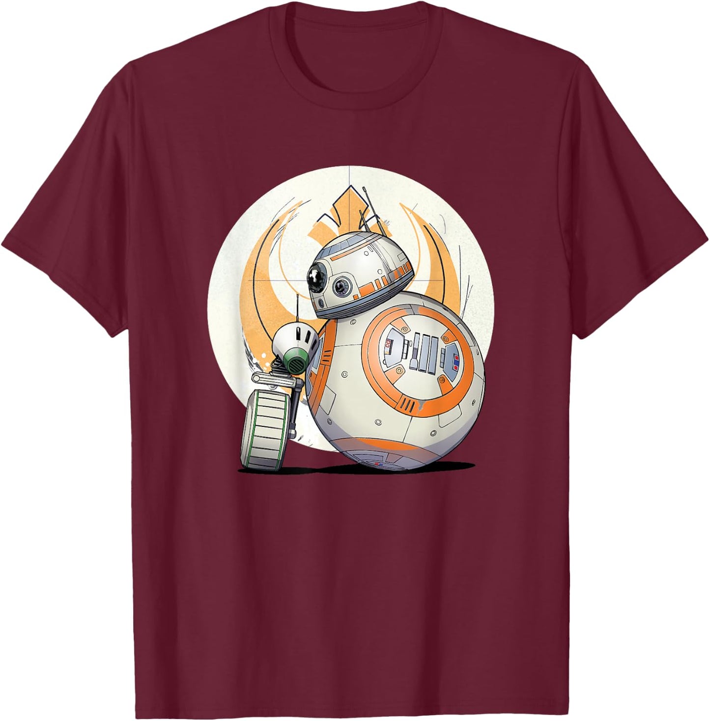 Star Wars The Rise of Skywalker BB-8 D-O Droid BFF T-Shirt - T-Shirt | Maroon