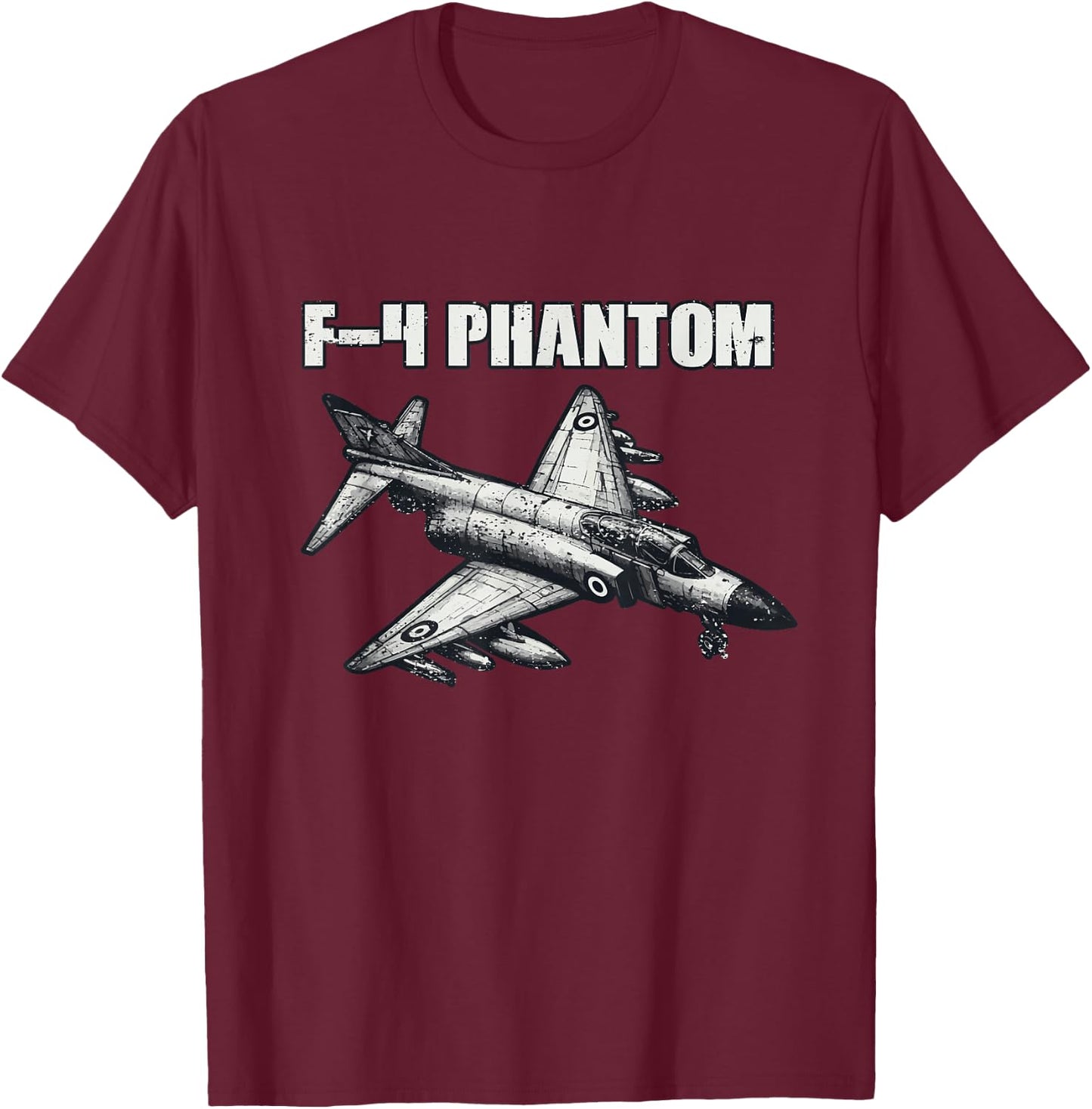 F-4 Wild Weasel Fighter Jet Gifts for Pilots Aviation Lovers T-Shirt - T-Shirt | Maroon